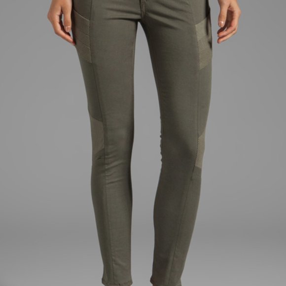 Rag & Bone Halifax Skinny Legging Army Green 25 - Picture 3 of 10